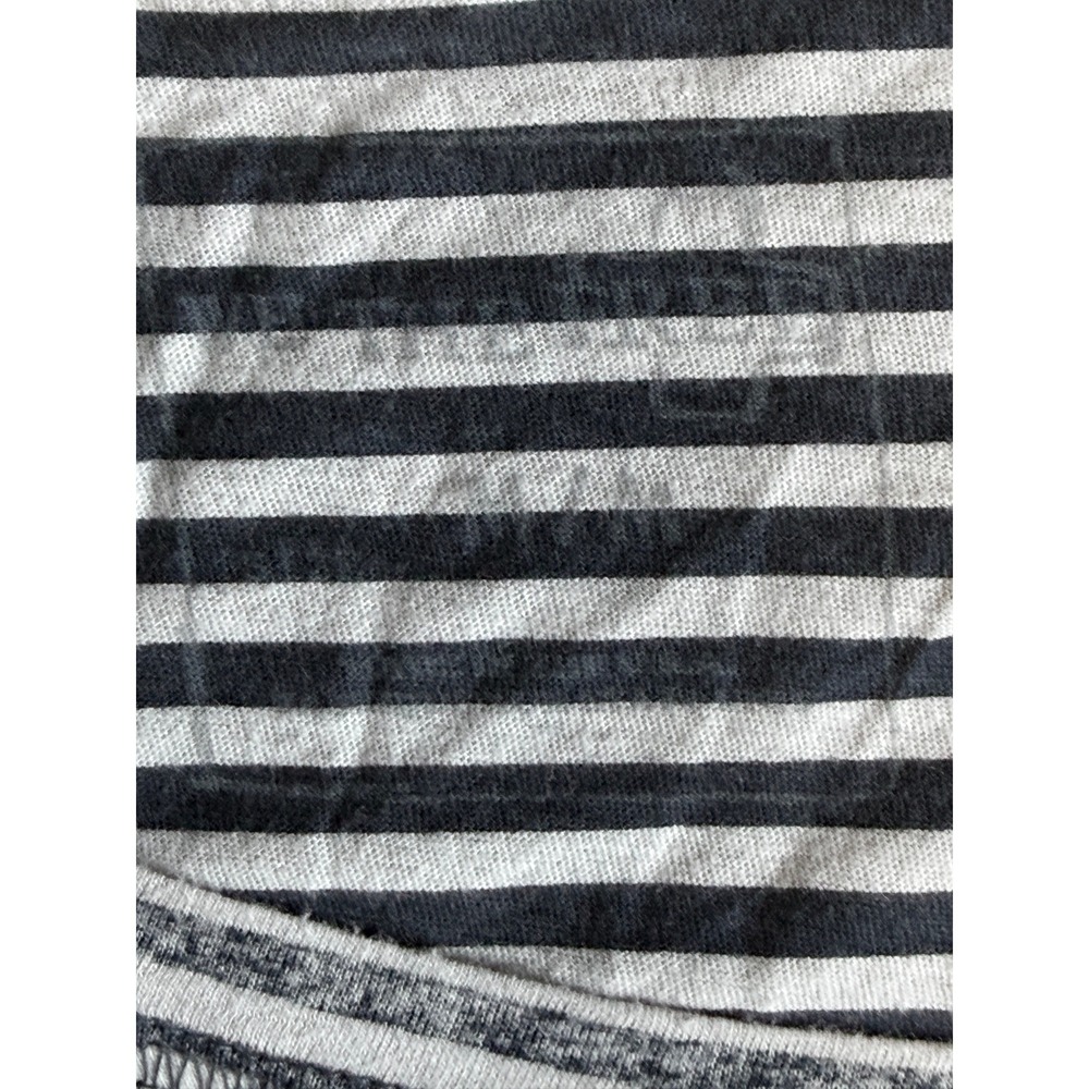 FP We the Free People Distressed Striped Tee Blue Womens M Nautical Fisherman - Picture 5 of 9